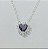 CONJUNTO FOLHEADO A PRATA COM 50 MILÉSIMOS  + VERNIZ DIAMOND CORRENTE CADEADO 45CM PINGENTE E BRINCOS DE PINOS CORAÇÃO COM ZIRCÔNIA LILÁS E CRAVEJADO EM MICROS ZIRCÔNIAS CRISTAIS 10MM PRCJ000090 - Imagem 2