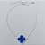 PULSEIRA FOLHEADA A PRATA COM 50 MILÉSIMOS + VERNIZ DIAMOND AJUSTÁVEL TREVO AZUL VIDRO 13MM PRPS000970 - Imagem 1