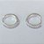 BRINCO FOLHEADO A PRATA COM 50 MILÉSIMOS + VERNIZ DIAMOND ARGOLA COM 1 FILEIRA DE MICRO ZIRCÔNIAS 14MM PRBR000957 - Imagem 1