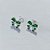 BRINCO FOLHEADO A PRATA COM 50 MILÉSIMOS + VERNIZ DIAMOND BRINCO DE PINO LAÇO COM MICRO ZIRCÔNIAS VERDES 11MM PRBR000978 - Imagem 2