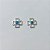 BRINCO FOLHEADO A PRATA COM 50 MILÉSIMOS + VERNIZ DIAMOND BRINCO DE PINO FLOR COM MICRO ZIRCÔNIA AZUL 12MM PRBR000990 - Imagem 1