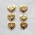 TRIO DE BRINCO FOLHEADO A OURO COM 5 MILÉSIMOS + VERNIZ DIAMOND TRIO FORMATO CORAÇÃO - BRINCO DE PINO (OURO023) - OUBR000092 - Imagem 1