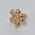CONJUNTO FOLHEADO A OURO COM 5 MILÉSIMOS + VERNIZ DIAMOND - CORRENTE VENEZIANA 45CM E BRINCOS DE PINOS COM PINGENTES FLOR COM ZIRCÔNIAS CRISTAIS 15X15MM - FECHO REDONDO (OURO193) OUCJ000025 - Imagem 2