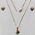 CONJUNTO FOLHEADO A OURO - BANHADO COM 5 MILÉSIMOS + VERNIZ DIAMOND - CONJUNTO COM CORRENTE VENEZIANA 45CM E BRINCOS DE PINO TEMA AUTISMO 9MM (OURO044) OUCJ000026 - Imagem 1