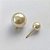 BRINCO FOLHEADO A OURO - BANHADO COM 5 MILÉSIMOS + VERNIZ DIAMOND - BRINCO DE PINO COM 2 PÉROLAS (OURO046) OUBR000108 - Imagem 2