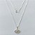 GARGANTILHA FOLHEADA A PRATA COM 50 MILÉSIMOS + VERNIZ DIAMOND CORRENTE VENEZIANA COM PINGENTE OLHO GREGO COM MICRO ZIRCÕNIAS 16MM PRGG001230 - Imagem 1