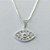 GARGANTILHA FOLHEADA A PRATA COM 50 MILÉSIMOS + VERNIZ DIAMOND CORRENTE VENEZIANA COM PINGENTE OLHO GREGO COM MICRO ZIRCÕNIAS 16MM PRGG001230 - Imagem 2