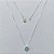 GARGANTILHA FOLHEADA A PRATA COM 50 MILÉSIMOS + VERNIZ DIAMOND CORRENTE VENEZIANA PONTO DE LUZ AZUL CLAO 6MM PRGG001231 - Imagem 1