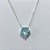 GARGANTILHA FOLHEADA A PRATA COM 50 MILÉSIMOS + VERNIZ DIAMOND CORRENTE VENEZIANA PONTO DE LUZ AZUL CLAO 6MM PRGG001231 - Imagem 2