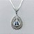 GARGANTILHA FOLHEADA A PRATA COM 50 MILÉSIMOS + VERNIZ DIAMOND CORRENTE VENEZIANA 45CM COM PINGENTE NOSSA SENHORA APARECIDA COM MICRO ZIRCÔNIAS 12MM PRGG001233 - Imagem 2