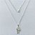 GARGANTILHA FOLHEADA A PRATA COM 50 MILÉSIMOS + VERNIZ DIAMOND CORRENTE CADEADO PINGENTE MENINO 12MM PRGG001235 - Imagem 1