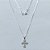 GARGANTILHA FOLHEADA A PRATA COM 50 MILÉSIMOS + VERNIZ DIAMOND CORRENTE VENEZIANA 45CM PINGENTE CRUCIFIXO ARREDONDADO PRGG001237 - Imagem 1