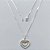 GARGANTILHA FOLHEADA A PRATA COM 50 MILÉSIMOS + VERNIZ DIAMOND CORRENTE VENEZIANA 45CM PINGENTE CORAÇÃO VAZADO COM MICRO ZIRCÔNIAS 16MM PRGG001241 - Imagem 1