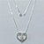 GARGANTILHA FOLHEADA A PRATA COM 50 MILÉSIMOS + VERNIZ DIAMOND CORRENTE VENEZIANA COM PINGENTE NOSSA SENHORA APARECIDA FORMATO CORAÇÃO COM MICRO ZIRCÔNIAS 17MM PRGG001244 - Imagem 1