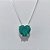 GARGANTILHA FOLHEADA A PRATA COM 50 MILÉSIMOS + VERNIZ DIAMOND CORRENTE VENEZIANA 45CM COM PINGENTE CORAÇÃO DE ZIRCÔNIA VERDE 10MM PRGG001246 - Imagem 2