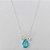 GARGANTILHA FOLHEADA A PRATA COM 50 MILÉSIMOS + VERNIZ DIAMOND CORRENTE CADEADO 45CM + EXTENSOR PINGENTE BOLINHAS VAZADAS E ZIRCÔNIA AZUL 10X14MM PRGG001256 - Imagem 1