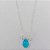 GARGANTILHA FOLHEADA A PRATA COM 50 MILÉSIMOS + VERNIZ DIAMOND CORRENTE CADEADO 45CM + EXTENSOR PINGENTE BOLINHAS VAZADAS E ZIRCÔNIA AZUL 10X14MM PRGG001257 - Imagem 1