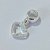 BERLOQUE FOLHEADO A PRATA COM 50 MILÉSIMOS + VERNIZ DIAMOND CORAÇÃO VIDRO CRISTAL 11MM (UNIDADE) PRBQ000154 - Imagem 1