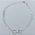 PULSEIRA FOLHEADA A PRATA COM 50 MILÉSIMOS + VERNIZ DIAMOND 18CM TREVOS ROSAS VIDROS 10MM PRPS000976 - Imagem 1