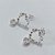 BRINCO FOLHEADO A PRATA COM 50 MILÉSIMOS + VERNIZ DIAMOND PINO CORAÇÃO TODO CRAVEJADO COM MICRO ZIRCÔNIA CRISTAIS 14MM PRBR001006 - Imagem 2