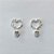 BRINCO FOLHEADO A PRATA COM 50 MILÉSIMOS + VERNIZ DIAMOND PINO CORAÇÃO TODO CRAVEJADO COM MICRO ZIRCÔNIA CRISTAIS 14MM PRBR001006 - Imagem 1