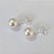 BRINCO FOLHEADO A PRATA COM 50 MILÉSIMOS + VERNIZ DIAMOND PINO PÉROLA 7MM PRBR001008 - Imagem 1