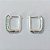 BRINCO FOLHEADO A PRATA COM 50 MILÉSIMOS + VERNIZ DIAMOND ARGOLA QUADRADA 3 FILEIRAS COM MICRO ZIRCÔNIAS COLORIDAS 15MM PRBR001013 - Imagem 1