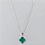 GARGANTILHA FOLHEADA A PRATA COM 50 MILÉSIMOS + VERNIZ DIAMOND 42CM CORRENTE TREVO VERDE VIDRO 13MM PRGG001285 - Imagem 1
