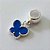BERLOQUE FOLHEADO A PRATA COM 50 MILÉSIMOS + VERNIZ DIAMOND BORBOLETA AZUL 11MM (UNIDADE) PRBQ000156 - Imagem 2