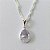 CONJUNTO FOLHEADO A PRATA COM 50 MILÉSIMOS + VERNIZ DIAMOND CORRENTE SINGAPURA 45CM PINGENTE E BRINCO COM ARGOLA DE PRESSÃO ZIRCÔNIA CRISTAL 8MM PRCJ000099 - Imagem 2
