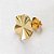 BRINCO FOLHEADO A OURO - BANHADO COM 5 MILÉSIMOS + VERNIZ DIAMOND - BRINCO DE PINO REDONDO MARTELADO 11MM (OURO052) OUBR000115 - Imagem 2