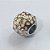 BERLOQUE EM AÇO INOXIDÁVEL 316L REDONDO FLORES BEGES E ZIRCÔNIAS CRISTAIS 10MM - COMPOSIÇÃO 100% AÇO INOXIDÁVEL (AÇO1057) ACBQ000032 - Imagem 1