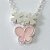 GARGANTILHA FOLHEADA A PRATA COM 50 MILÉSIMOS + VERNIZ DIAMOND CORRENTE CADEADO 45CM + EXTENSOR PINGENTE BORBOLETA ROSA 11MM E DOIS PINGENTES PRATAS PRGG001291 - Imagem 2