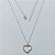 GARGANTILHA FOLHEADA A PRATA COM 50 MILÉSIMOS + VERNIZ DIAMOND CORRENTE CADEADO 45CM COM PINGENTE CORAÇÃO COM MICRO ZIRCÔNIAS COLORIDAS 16MM PRGG001294 - Imagem 1