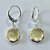 BRINCO FOLHEADO A PRATA COM 50 MILÉSIMOS + VERNIZ DIAMOND ARGOLA DE PRESSÃO COM ZIRCÔNIA AMARELA 11MM PRBR001035 - Imagem 1