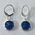 BRINCO FOLHEADO A PRATA COM 50 MILÉSIMOS + VERNIZ DIAMOND ARGOLA DE PRESSÃO COM ZIRCÔNIA AZUL MARINHO 11MM PRBR001039 - Imagem 1