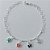 PULSEIRA FOLHEADA A PRATA COM 50 MILÉSIMOS + VERNIZ DIAMOND 18CM CORRENTE CORAÇÃO COM BORBOLETAS COLORIDAS FECHO LAGOSTA PRPS001000 - Imagem 1