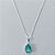 GARGANTILHA FOLHEADA A PRATA COM 50 MILÉSIMOS + VERNIZ DIAMOND CORRENTE VENEZIANA 45CM ZIRCÔNIA AZUL 13MM PRGG001309 - Imagem 1