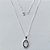 GARGANTILHA FOLHEADA A PRATA COM 50 MILÉSIMOS + VERNIZ DIAMOND CORRENTE VENEZIANA NOSSA SENHORA APARECIDA COM MICRO ZIRCÔNIAS 12X18MM PRGG001318 - Imagem 1