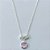 GARGANTILHA FOLHEADA A PRATA COM 50 MILÉSIMOS + VERNIZ DIAMOND CORRENTE CADEADO 45CM + EXTENSOR PINGENTE ZIRCÔNIA ROSA 11MM E DOIS PINGENTES PRATAS PRGG001321 - Imagem 1