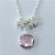 GARGANTILHA FOLHEADA A PRATA COM 50 MILÉSIMOS + VERNIZ DIAMOND CORRENTE CADEADO 45CM + EXTENSOR PINGENTE ZIRCÔNIA ROSA 11MM E DOIS PINGENTES PRATAS PRGG001321 - Imagem 2
