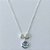 GARGANTILHA FOLHEADA A PRATA COM 50 MILÉSIMOS + VERNIZ DIAMOND CORRENTE CADEADO 45CM + EXTENSOR PINGENTE ZIRCÔNIA CRISTAL 11MM E DOIS PINGENTES PRATAS PRGG001322 - Imagem 1