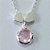 GARGANTILHA FOLHEADA A PRATA COM 50 MILÉSIMOS + VERNIZ DIAMOND CORRENTE CADEADO 45CM + EXTENSOR PINGENTE ZIRCÔNIA ROSA 11MM E DOIS PINGENTES PRATAS PRGG001325 - Imagem 2