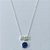 GARGANTILHA FOLHEADA A PRATA COM 50 MILÉSIMOS + VERNIZ DIAMOND CORRENTE CADEADO 45CM + EXTENSOR PINGENTE ZIRCÔNIA AZUL MARINHO 11MM E DOIS PINGENTES PRATAS PRGG001326 - Imagem 1