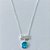 GARGANTILHA FOLHEADA A PRATA COM 50 MILÉSIMOS + VERNIZ DIAMOND CORRENTE CADEADO 45CM + EXTENSOR PINGENTE ZIRCÔNIA AZUL CLARO 11MM E DOIS PINGENTES PRATAS PRGG001330 - Imagem 1