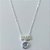 GARGANTILHA FOLHEADA A PRATA COM 50 MILÉSIMOS + VERNIZ DIAMOND CORRENTE CADEADO 45CM + EXTENSOR PINGENTE ZIRCÔNIA CRISTAL 11MM E DOIS PINGENTES PRATAS PRGG001334 - Imagem 1