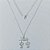 GARGANTILHA FOLHEADA A PRATA COM 50 MILÉSIMOS + VERNIZ DIAMOND CORRENTE CADEADO 45CM PINGENTE MÃE COM 2 MENINAS CIM MICRO ZIRCÔNIAS PRGG001343 - Imagem 1