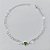 PULSEIRA FOLHEADA A PRATA COM 50 MILÉSIMOS + VERNIZ DIAMOND 16CM COM CORAÇÃO PEDRA CRISTAL VERDE E CORAÇÕES VAZADOS PRPS001005 - Imagem 1