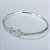 PULSEIRA (BRACELETE) FOLHEADA A PRATA COM 50 MILÉSIMOS + VERNIZ DIAMOND COM TREVOS CRAVEJADOS COM MICRO ZIRCÔNIAS PRPS001005 - Imagem 2