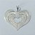 PINGENTE FOLHEADO A PRATA COM 50 MILÉSIMOS + VERNIZ DIAMOND PINGENTE CORAÇÃO VAZADO 30MM PRPG000063 - Imagem 1